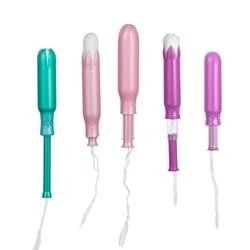 40 팩 생 분해성 유기물 면 탐폰 ODM OEM 브랜드